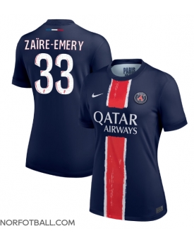 Billige Fotballdrakt Paris Saint-Germain Warren Zaire-Emery #33 Replika Hjemmedrakt Dame 2024-25 Kortermet